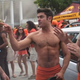 Zac Efron confronts a clown in Neighbors 2